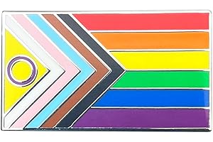 Intersex Inclusive Progress Pride Flag Pin: Celebrate Diversity with this Vibrant Enamel Pin