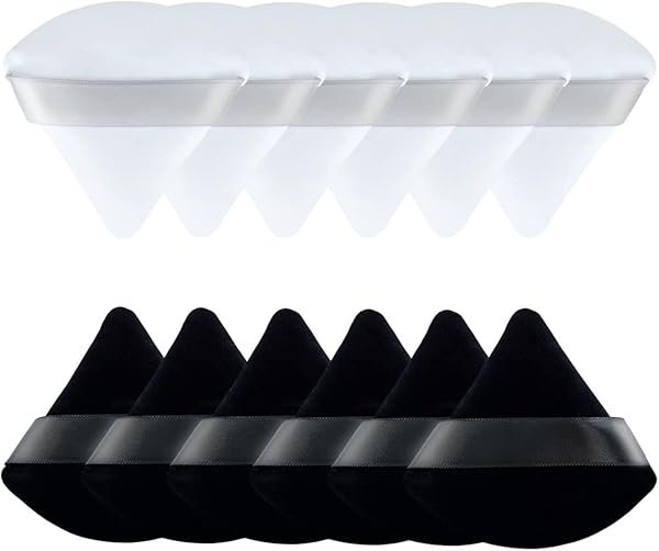 yuntop Lot de 12 Houppettes Triangulaires Douces