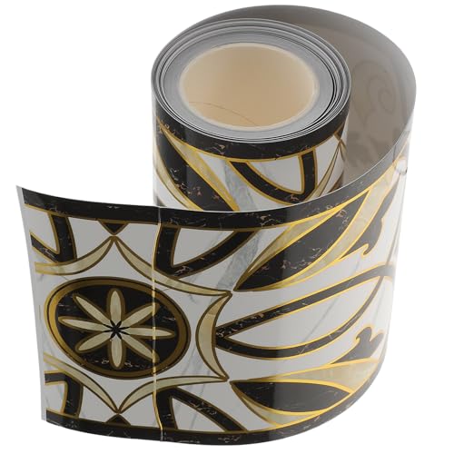 DECOMELODY Pegatina de Pared Autoadhesiva 5X500Cm Borde Decorativo Autoadherente para Baño y Cocina Papel Tapiz Autoadhesivo Extraíble Resistente Humedad