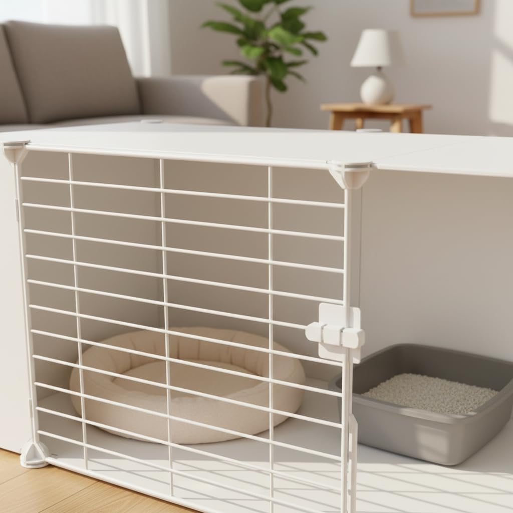 Gabbia per Gatti da Interno Anti, Con cuccia, 70x45x70 cm
