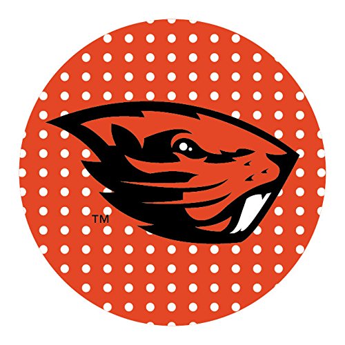 R and R Imports, Inc Oregon State Beavers 4 Inch Round Trendy Polka Dot Magnet Officially Licensed Collegiate Product