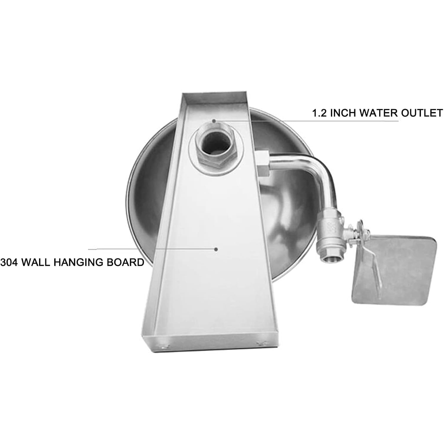 Station de lavage oculaire d'urgence avec double buse de pulvérisation, fixation murale pour un nettoyage immédiat du visage et des yeux, couvercles anti-poussière rabattables pour plus de sécurité