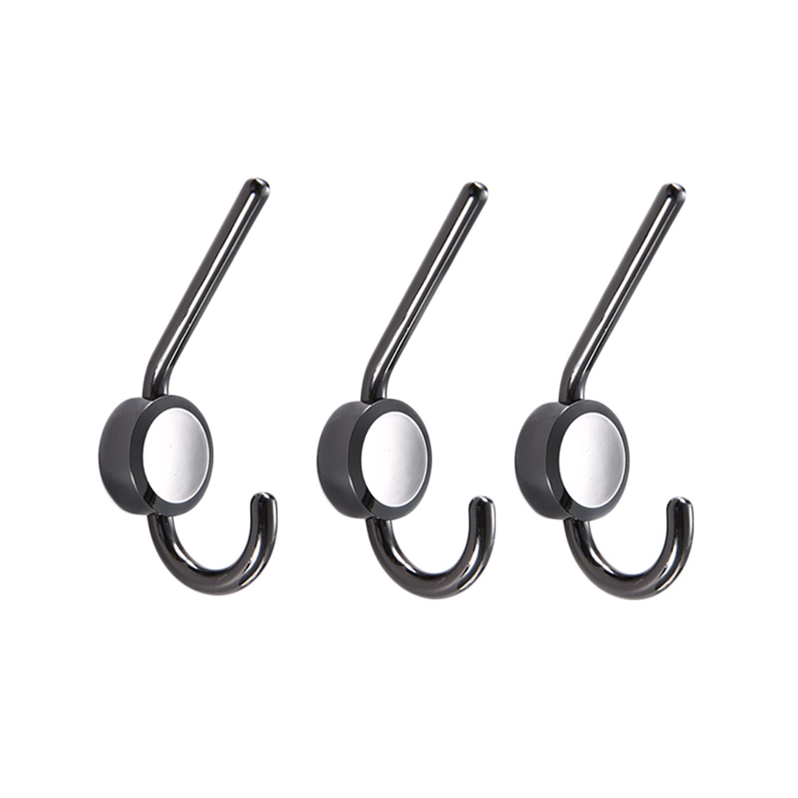 Wdwdw Dark Gray Coat Rack With Hooks 3 Nordic Style Wall Anti-Rust Key For Kitchen Bedroom Entrance Bathroom