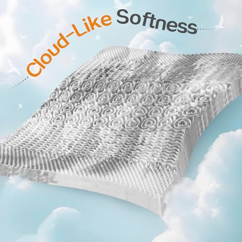 Image of SINWEEK Mattress Topper 5-Zone Memory Foam Mattress Topper Pressure Relieve Soft Mattress Pad, CertiPUR-US Certified, 1.5 Inch Full Size, Gray