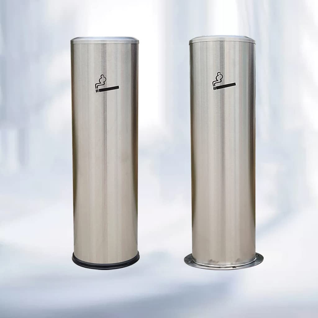 cigarette trash can amazon Amazon.com: moisture Trash Can with Ashtray Simple Stainless Steel Cigarette  Butt Column Ash Column Cigarette Butt Collector Cigarette Butt Trash Can  Outdoor Ash Bucket Ashtray Trash Can (Color : B) : Home