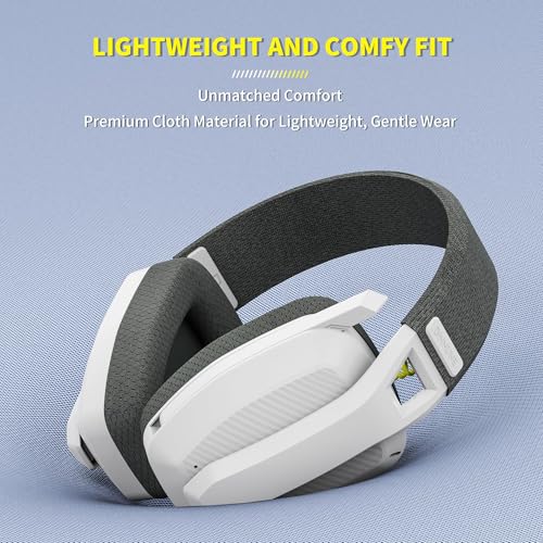 Image of BINNUNE 2.4GHz Wireless Gaming Headset with Mic for PS5, PS4, PC, Mac, PlayStation 4 5, Bluetooth Gaming Headset with Flip Microphone,Headphones for Laptop Computer (Gray)