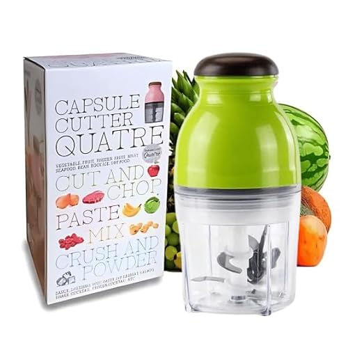 Mini Processador Alimentos Eletrico Multiuso Carne Moedor Frutas (Verde)