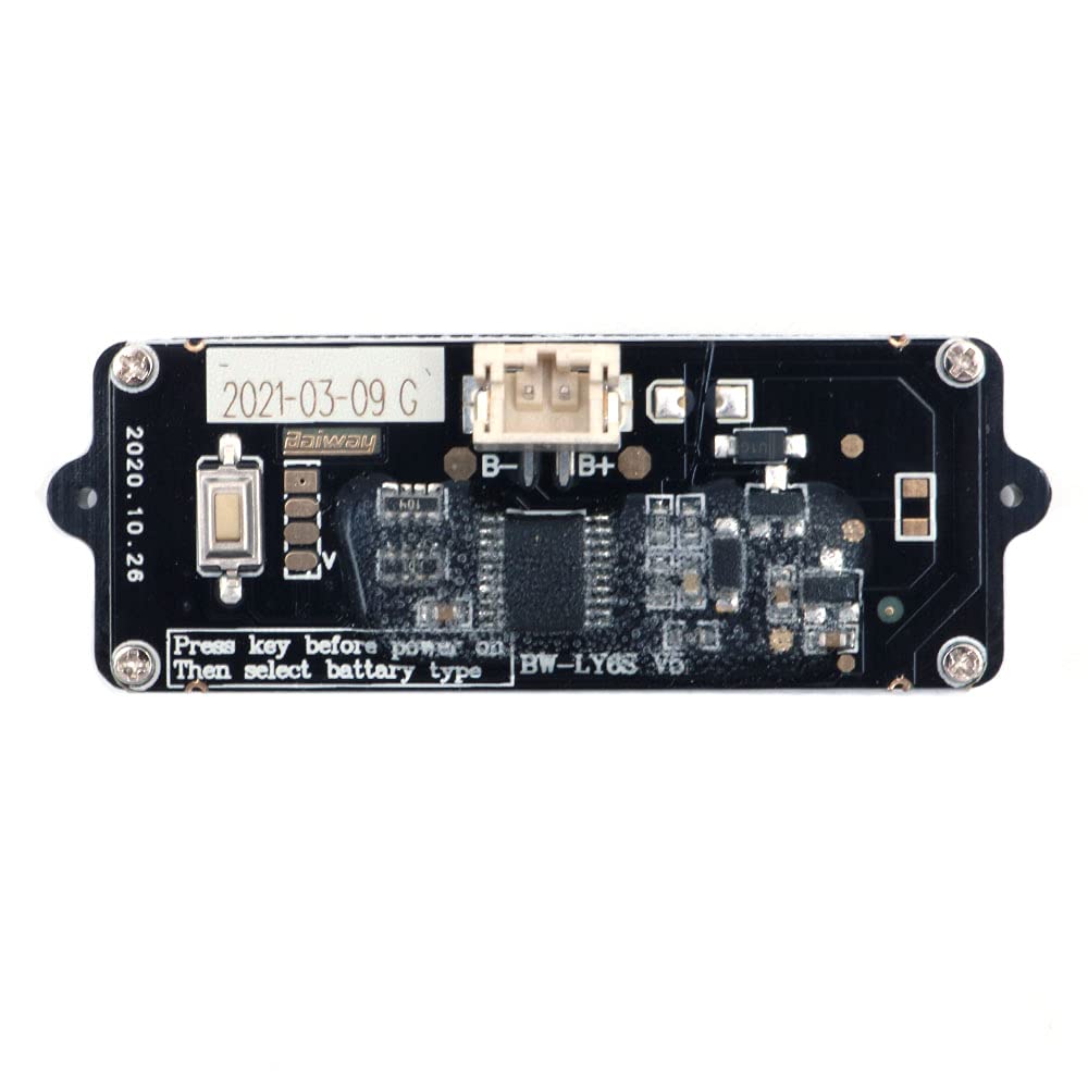 DollaTek 2Pcs LY6N 12V-96V Batteria al piombo 3S-15S Batteria al litio Tester di capacità della batteria digitale, Indicatore percentuale di batteria con display LCD - Retroilluminazione blu