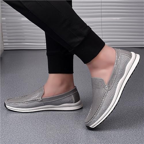 Men's Loafers Shoes Round Toe Breathable Lightweight Flexible Comfortable Walking Slip-ons for Traveling Driving Office and Work3