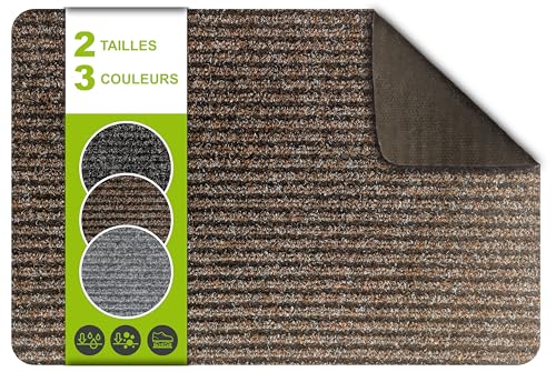 SQUATCH® | Tapis d'entrée intérieur | Paillasson Durable et antidérapant | Absorbe l'eau et Ramasse la Saleté | Facile à Nettoyer | Collection RENOX...