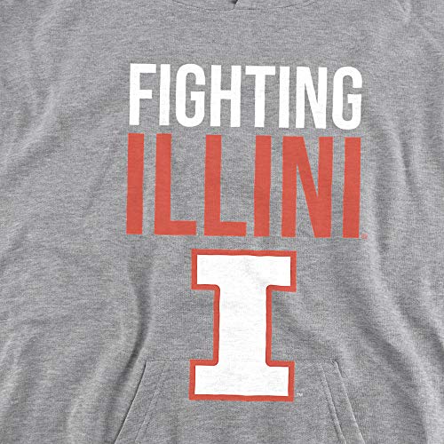 University of Illinois Official Stacked Youth Kids Boy/Girls Pull-Over Hoodie Sweatshirt2