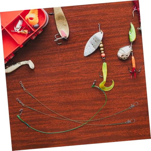 UPKOCH 30 piezas líderes de pesca acero con mosquetón giratorio miniatura 6