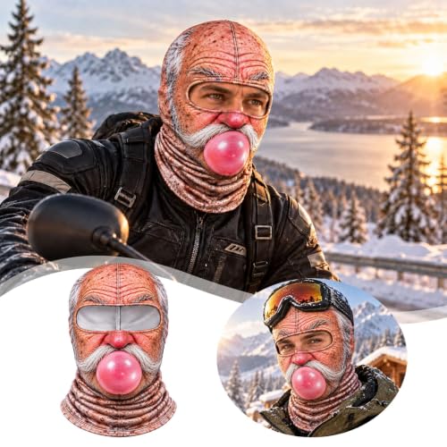 Christmas Masks for Adults 3D Funny Realistic Face Balaclava Full Face Mask - image 6