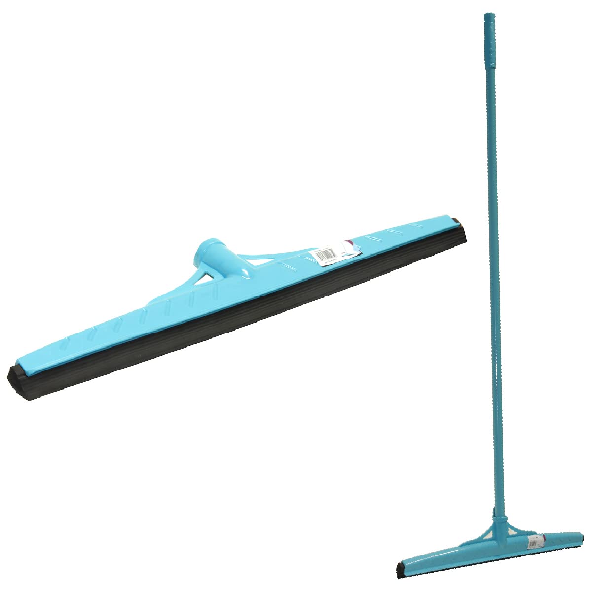 Cleano standard professional floor scrubber squeegee 50cm rubber blade 120 cm long steel pole best for washing drying shower glass garage window, ci-2265
