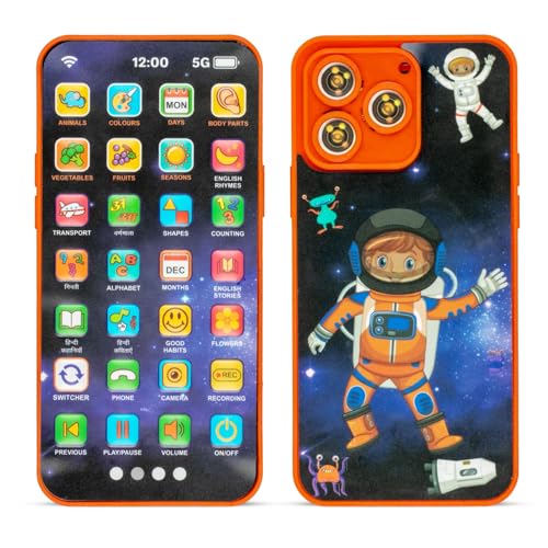 Image of Mashes Educational Phone Toy for 2-12 Years Kids Rechargeable 28 Functions Talking Baby Smart Phone Mobile Toy for Boys Girls Christmas Gift Birthday Surprise
