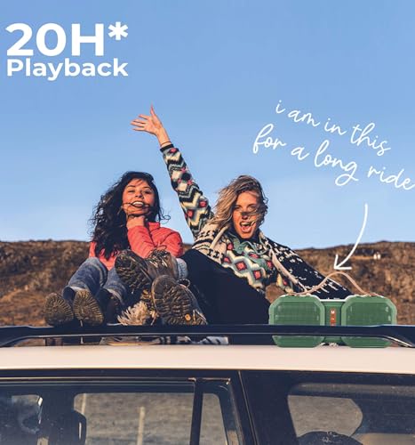 Image of ZEBRONICS Zeb-Sound Feast 50 Wireless Bluetooth 14W Rugged Finish Portable Speaker with Supporting Dual Drivers, Handy Strap, Mobile Holder, USB, SD Card, AUX, FM, TWS & Call Function. (Green)