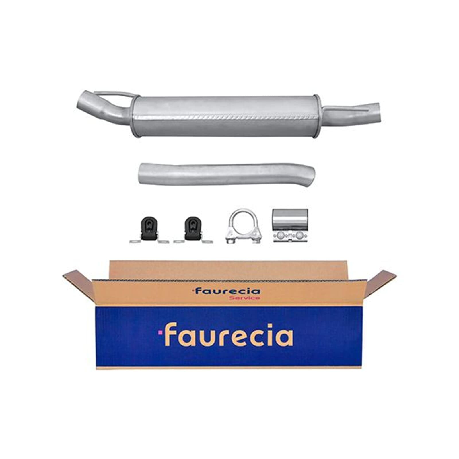 HELLA 8LD 366 036-261 Tłumik końcowy - Easy2Fit® Kit - z tyłu - dwuczęściowy - Komplet z elementami do montażu