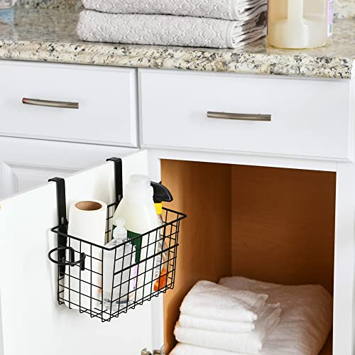 Household Essentials Over The Door Deep Metal Basket, Black #TOP1