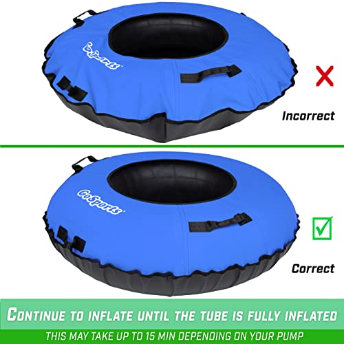 GoSports 44 Inch Heavy-Duty Winter Snow Tube with Premium Canvas Cover - Choose Your Style - Commercial Grade Sled