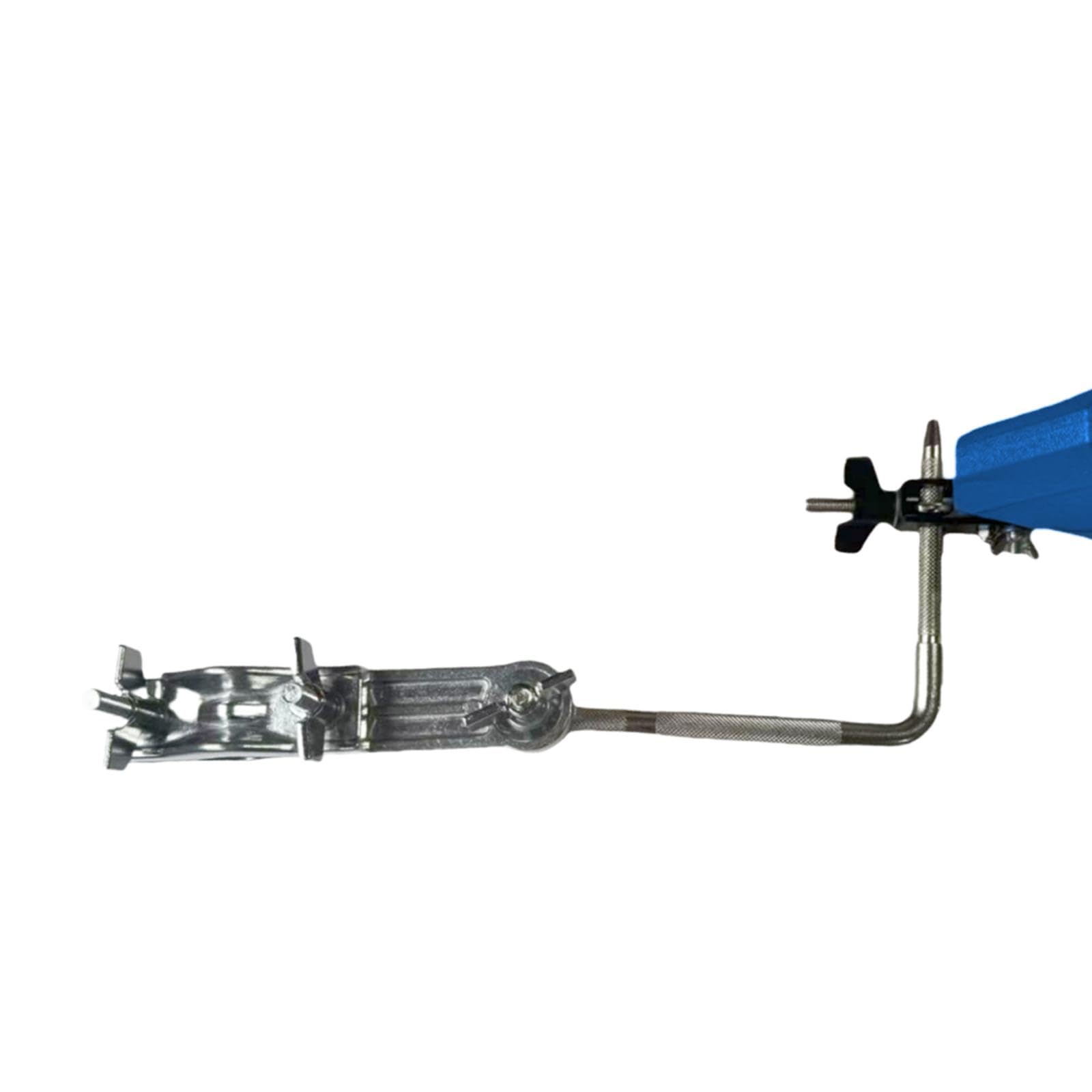 Soporte para Cencerro de Bombo Soporte Expandible con Varilla en L Y Clip Fuerte Diseño Ajustable de Aleación de Zinc Adecuado para Conciertos Clases, Azul