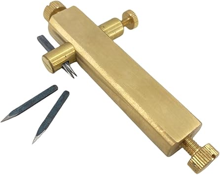 Yinfente 1set Brass Purfling Tools Inlay Inlaid Groove Carver Knife Luthier Tools for Making Violin Viola