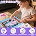 Magnetic Dress Up Dolls Girls Toys, Princess Mermaid Fairy Ballerina Unicorn Foil Art Craft Fun Kits with 4 Dress Up Dolls, 107 Magnets with Glow Edges, Travel Toys Games Gift for Kids 3 4 5 6 7 8 9