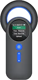 Symcode Leitor de microchip Bluetooth para animais de estimação sem fio RFID leitor de identificação animal chip leitor de identificação animal scanner portátil leitor de etiqueta animal EMID FDX-B