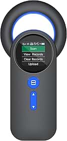 Symcode Leitor de microchip Bluetooth para animais de estimação sem fio RFID leitor de identificação animal chip leitor de identificação animal scanner portátil leitor de etiqueta animal EMID FDX-B