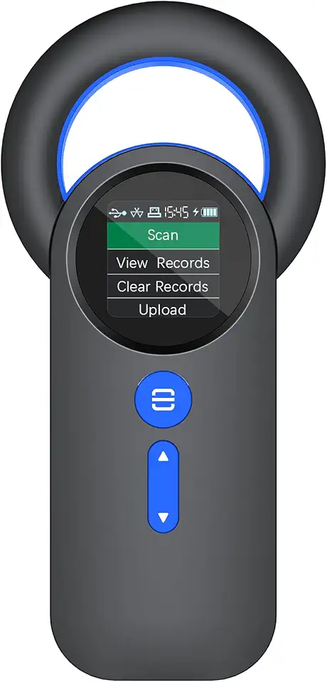 Symcode Leitor de microchip Bluetooth para animais de estimação sem fio RFID leitor de identificação animal chip leitor de identificação animal scanner portátil leitor de etiqueta animal EMID FDX-B
