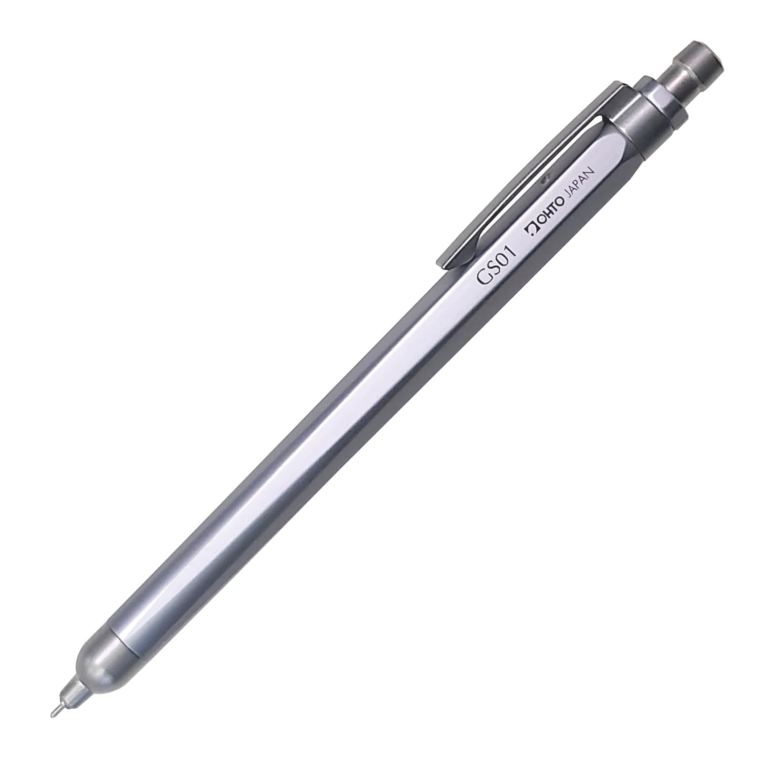 OHTO GS01-G5 Roller Gel Pen • 0.5 mm • Black Ink • Silver Body