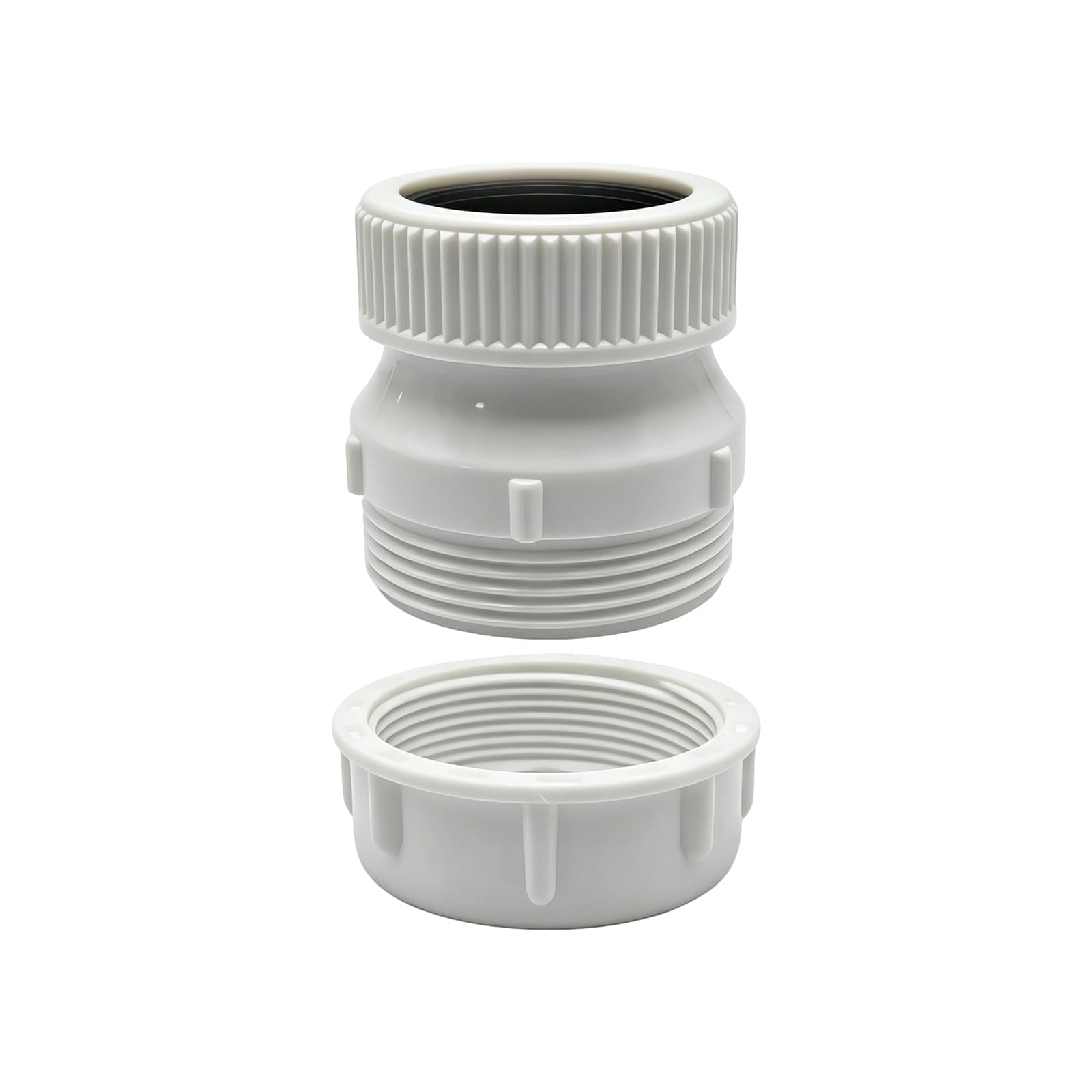 Photo 1 of 1 1/4 to 1 1/2 Sink Drain Adapter, Universal Pipe Connector for Kitchen Bathroom Plumbing, Durable White PVC Fitting with Leak-Proof Design, Easy Installation Drainage Solution for Standard Sink Syste