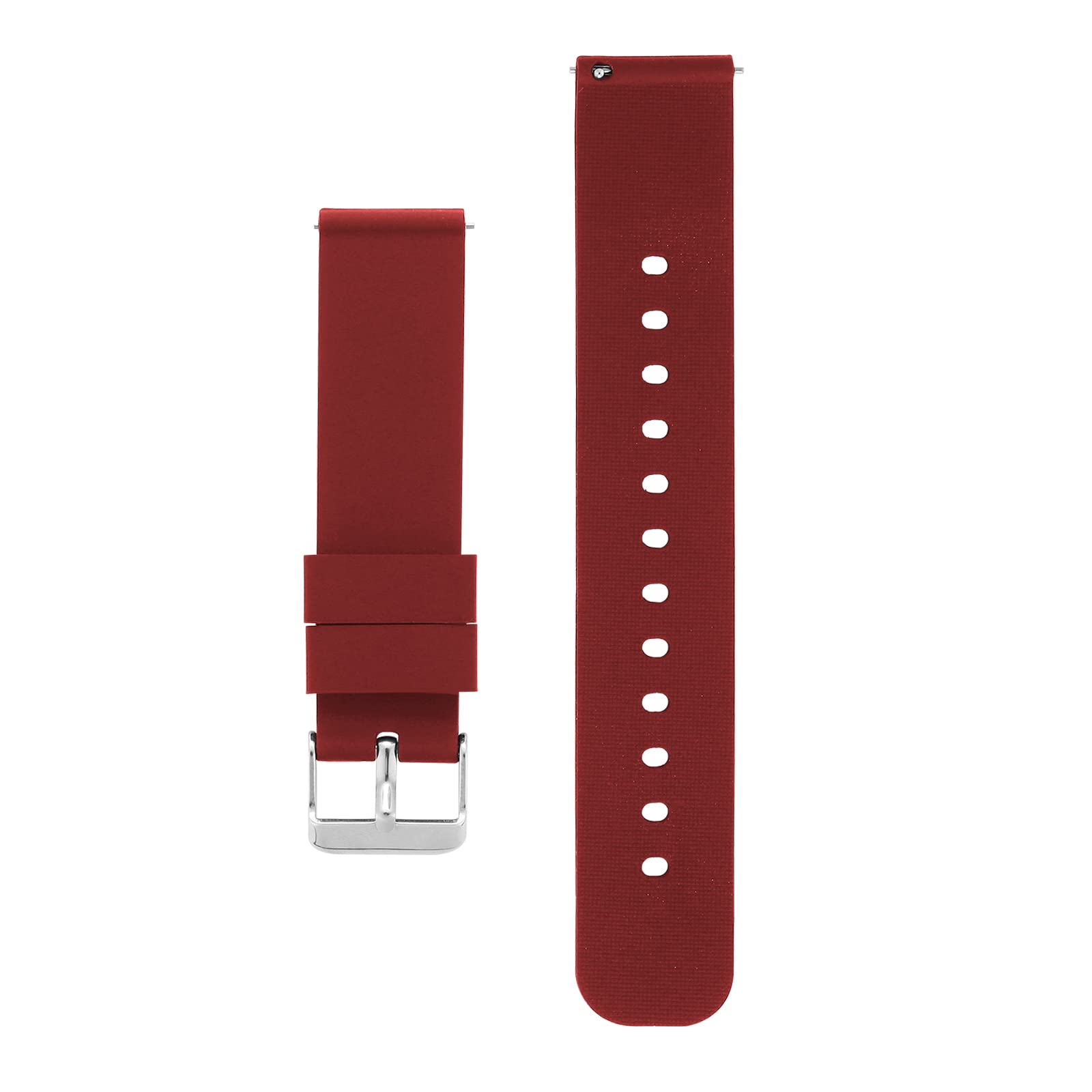 CobeeSilicone Watch Bands - Quick Release Waterproof Soft Rubber Replacement Straps with Silver Plated Stainless Steel Buckle