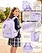 Amythe Schulranzen für Mädchen 1. - 3. Klasse - Leichter Schulrucksack mit reflektierenden Streifen, Wasserabweisend & Ergonomisch - Perfekt für Grundschüler 7-10 Jahre, Lila