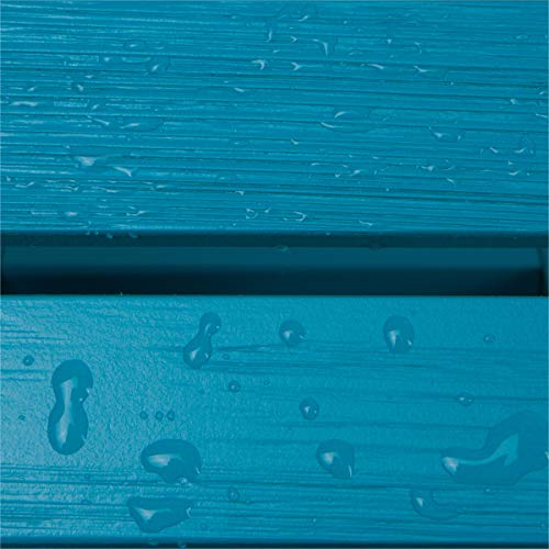 Shine Company 4118Aq Adirondack Round Folding Side Table | Small Wooden Outdoor End Table For Indoor/Outdoor – Aqua #TOP2