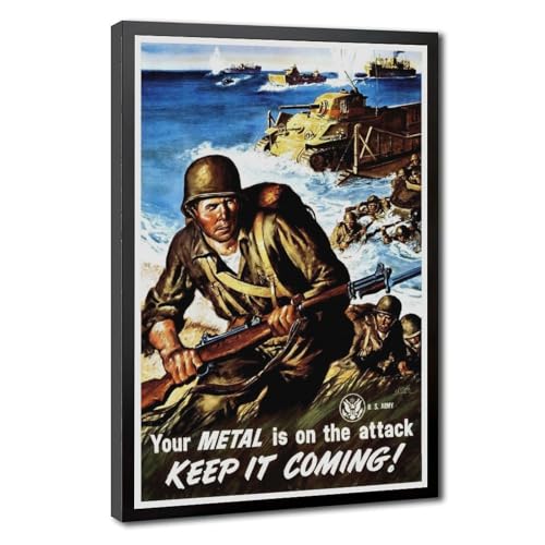 Poster armée américaine Seconde Guerre mondiale idée cadeau histoire