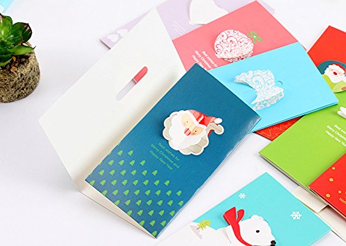 Atommy 10PCS 3D biglietto d' auguri di Natale