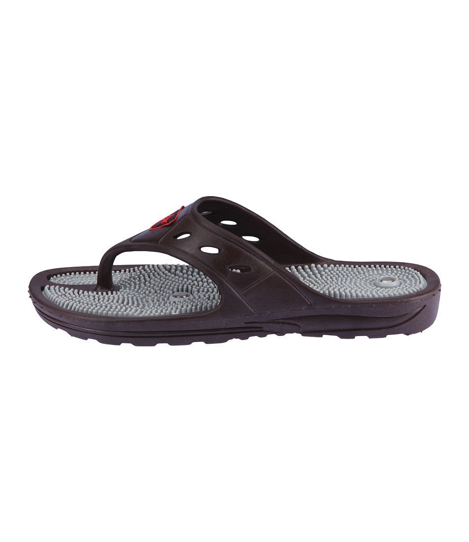 Super India Store Acupressure Slippers Sandals For Pain Relief & Total Health Care Unisex (Gh-01- Brown-Size-07) 3