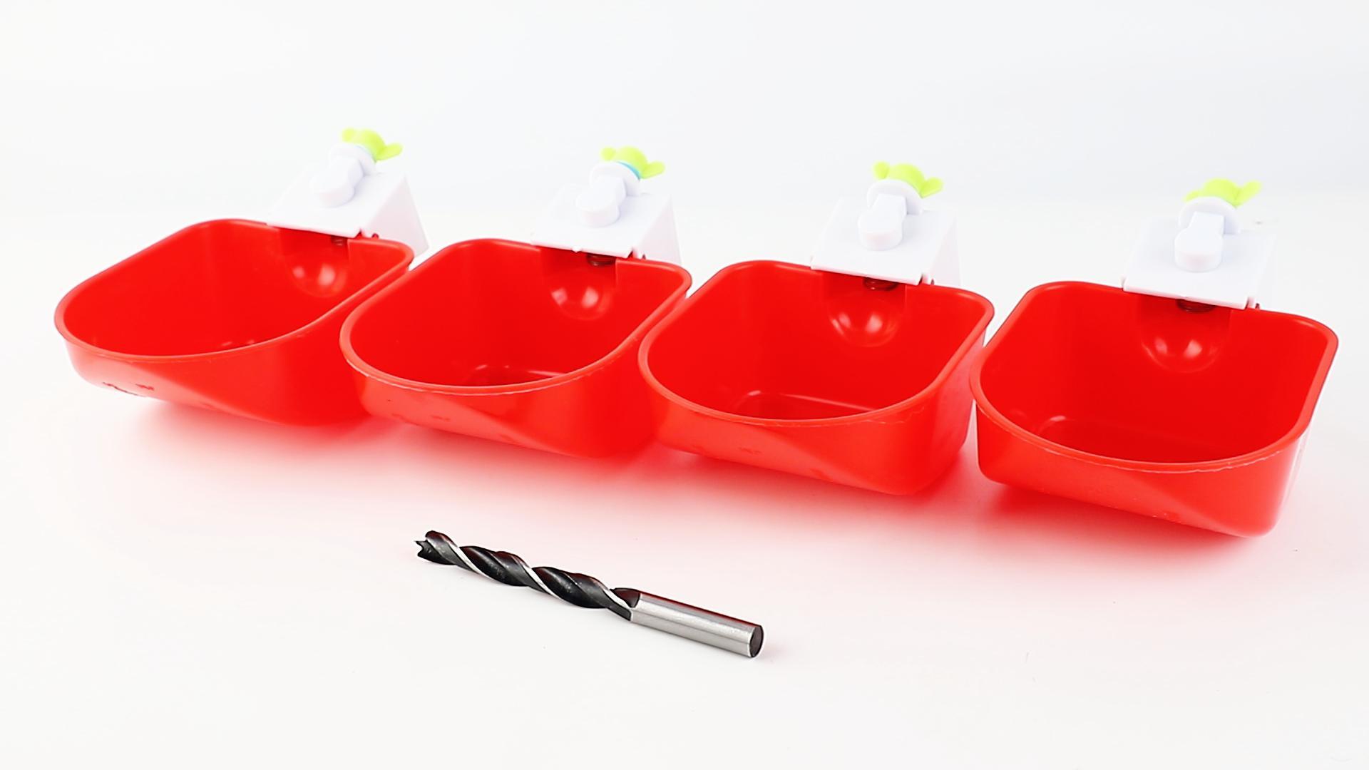 5 Bebederos Automáticos Para Gallinas - Con Sello De Goma, Rosca Removible, Color Rojo, Apto Para Pollos, Patos, Palomas