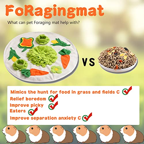 Hileyu Meerschweinchen Futtersuche Futtermatte Schnüffelmatte Kaninchen Spielzeug Langeweile Brecher Polarfleece Schnüffel Unterlage Futtermatte für Kaninchen Hasen Meerschweinchen Welpen Frettchen