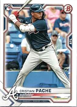 Amazon.com: 2021 Bowman #36 Cristian Pache NM-MT RC Rookie Braves
