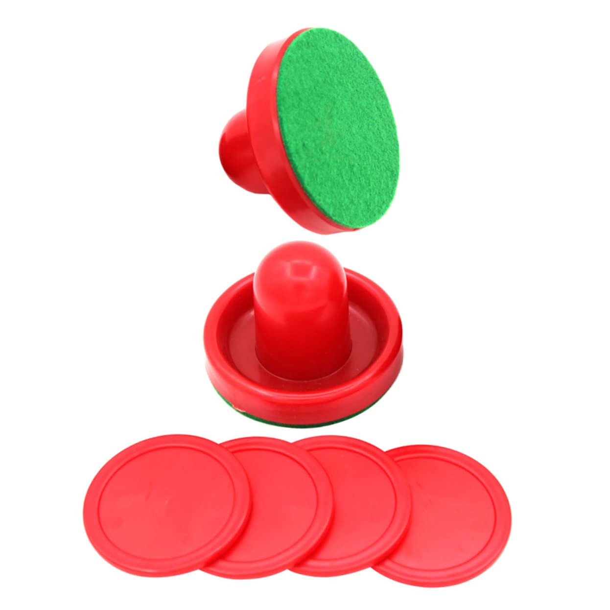 BRIGHTFUFU 1Set Portable Air Hockey and Paddles Replacement Parts Includes Pushers and for Tabletop Air Hockey Game Accessories