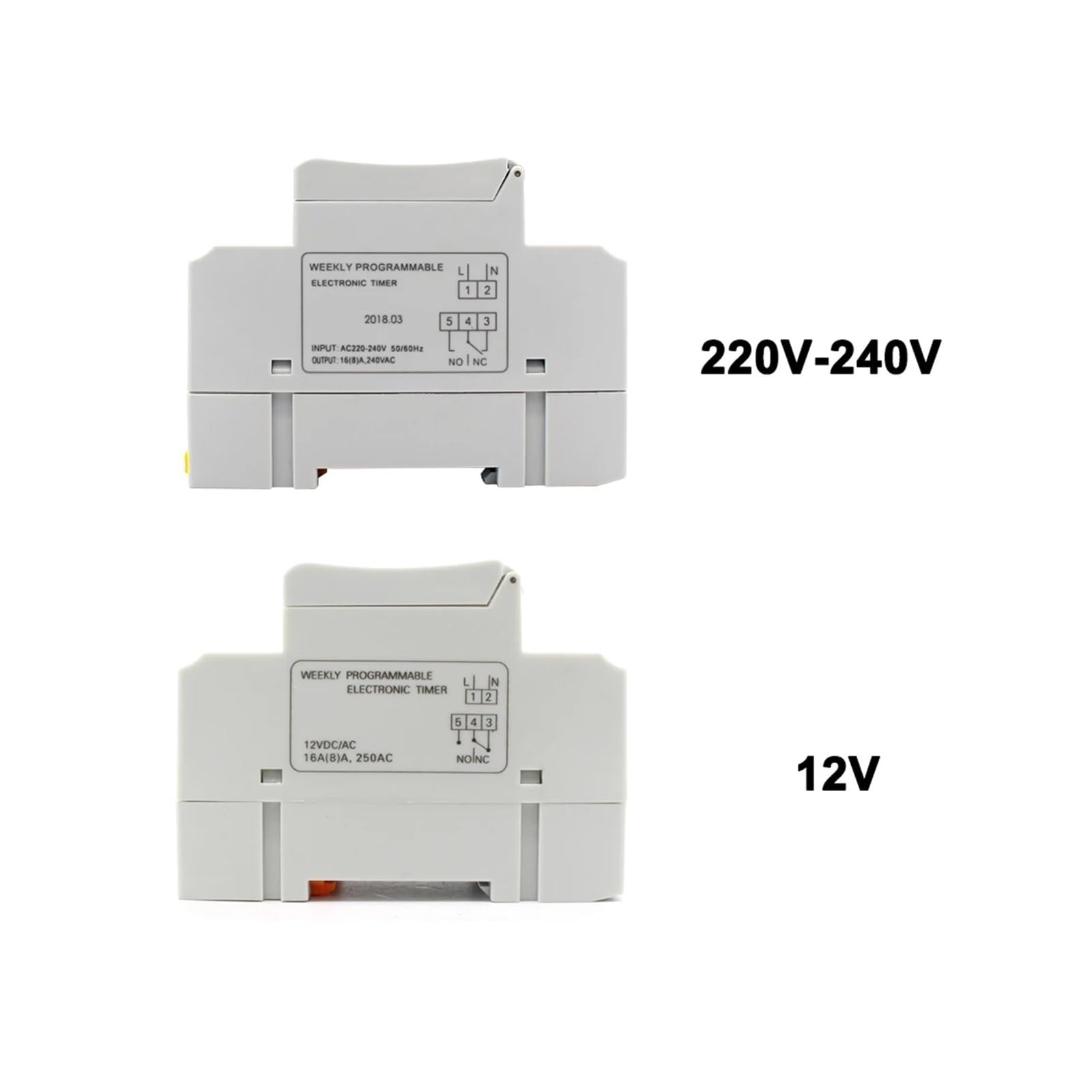 Relè Timer programmabile LCD settimanale 16A 220VAC Interruttore Timer Digitale Montato su Guida DIN