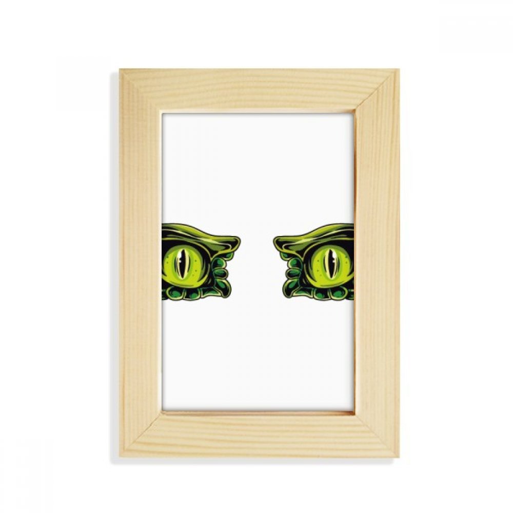 Marco de fotos de madera 5x7 pulgadas decoración ojos de monstruo de historieta mesa