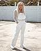 luvamia Overalls Women Loose Fit Denim Bib Baggy Overall Jumpsuit Straight Wide Leg Stretchy Jean Pants Fashion A3 Brilliant White Size XX-Large Fits US 20-22