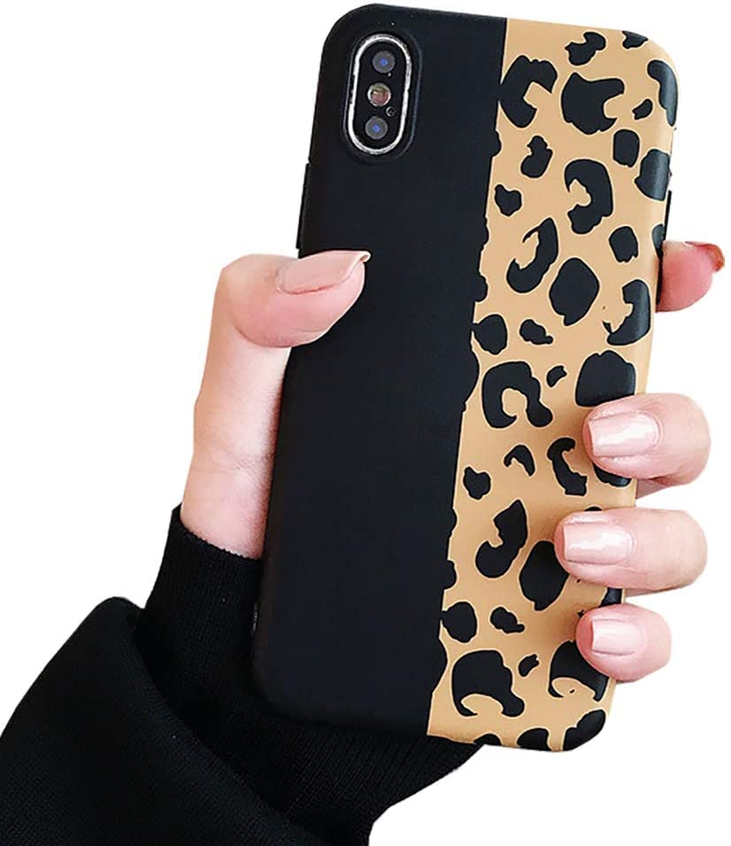 Leopard Case for iPhone 12 Pro Max Classic Luxury Fashion Protective Flexible Soft Rubber Gel Back Cover Shell Casing (Black Brown, iPhone 12 Pro Max)