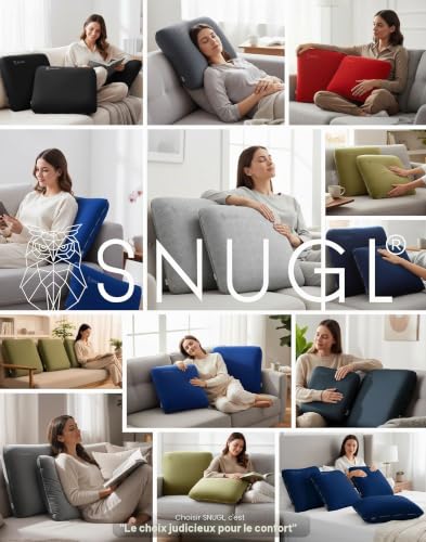 Coussin de Canapé SNUGL en Mousse à Mémoire de Forme Noir - 8
