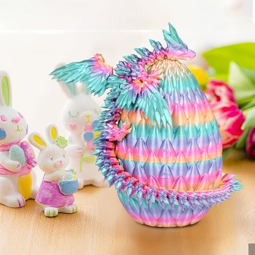 3D Printed Dragon Egg with Wings,Articulated Fidget Toy for Kids-6.7in by Mydhall - Used condition - Image 3