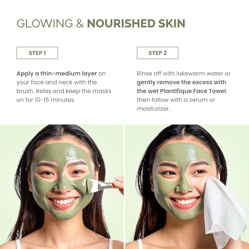 Plantifique Korean Skincare Face Mask – Organic Clay Mask with Avocado & Green Tea, Vegan & Dermatologically Tested Mud Mask for Face & Body – 100g/3.4 Oz - Image 4