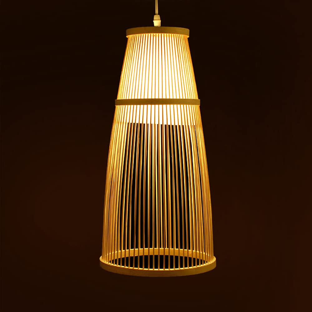 Lustre en Bambou et suspension de plafond 1 lumière couleur primaire pour salon de maison