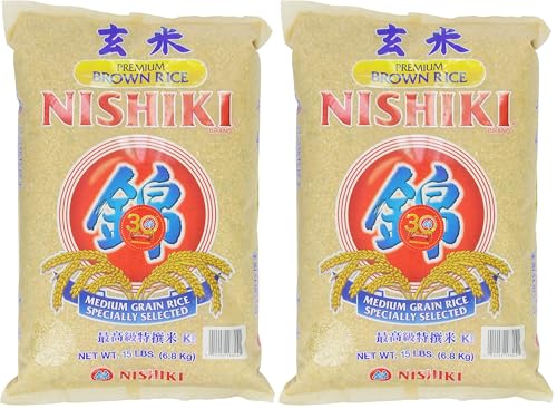 Nishiki Premium Brown Rice, 15-Pounds Bag (Pack of 2)